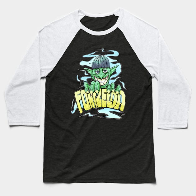 Font Zelda Baseball T-Shirt by Toonacarbra Studio